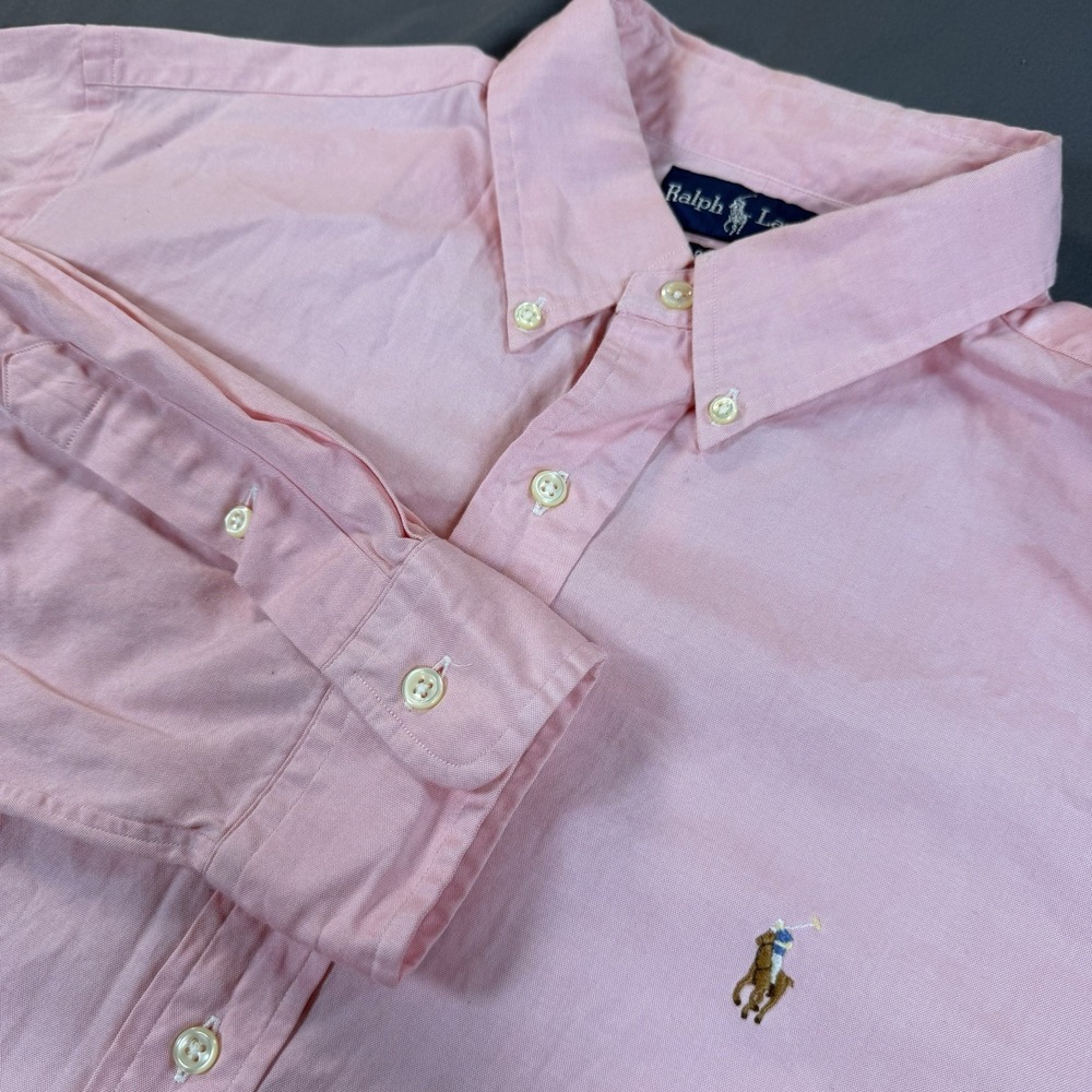 Polo Ralph Lauren Pink Button Down Shirt Men's XL Classic Fit 17-34/35